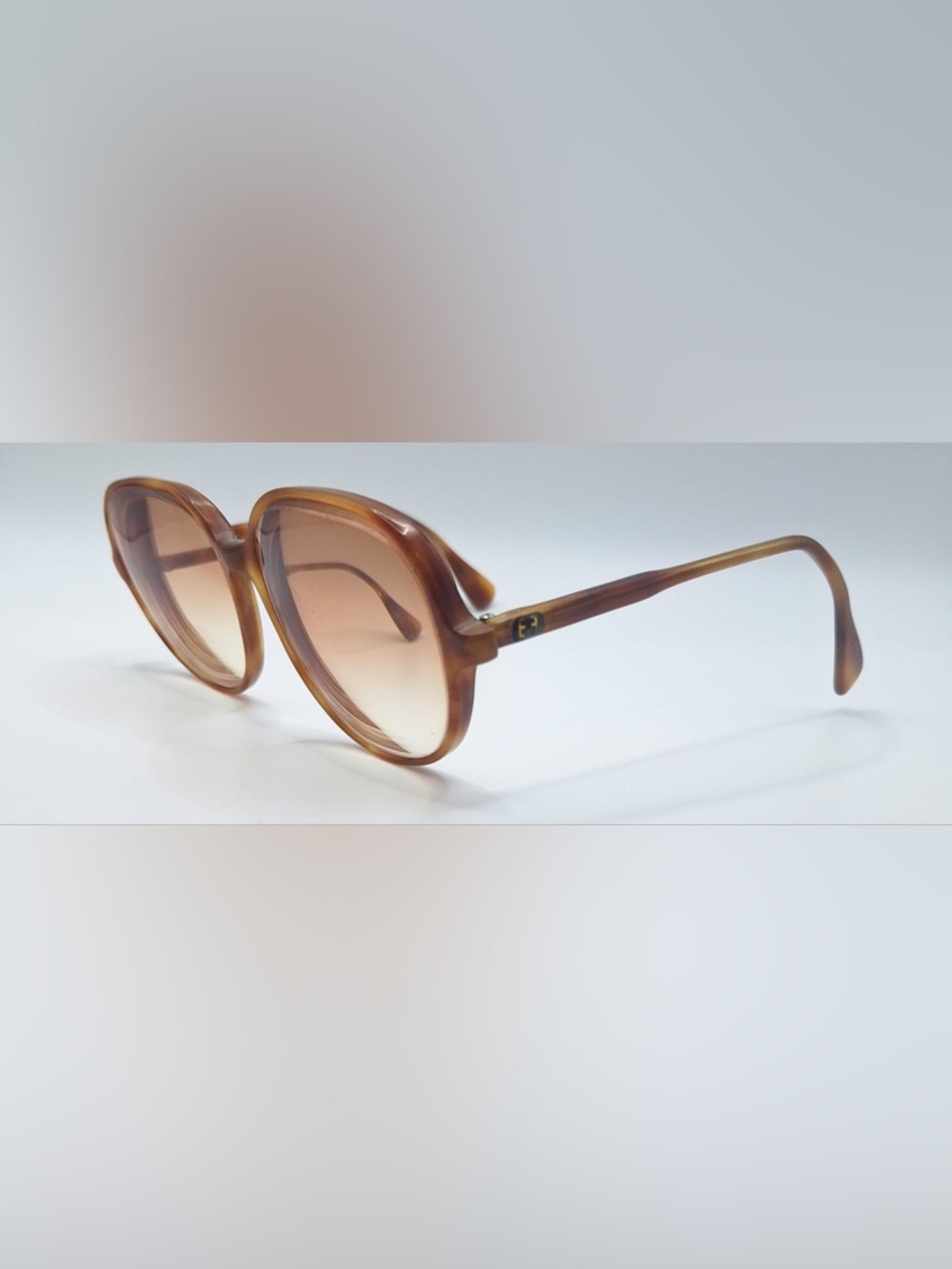 Egon Von Furstenberg Brown Oval Oversized Sunglasses Frames Only USA - Picture 2 of 8